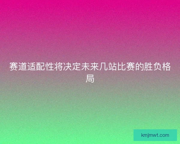 赛道适配性将决定未来几站比赛的胜负格局